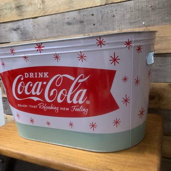 Coca Cola Galvanized Oval Party Tin/Bucket - Picture 6 of 6